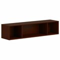 The Hon Co Storage, Wall-mounted, Open, 60inx14inx13-1/2in, Mahogany HONPLWMH60LT1